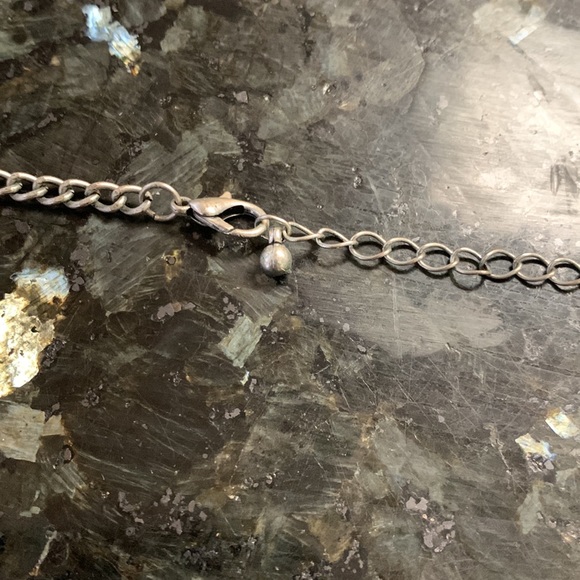 Vintage Chainmail Bib Half Moon Mermaid Dragon Scale Necklace - Picture 3 of 5